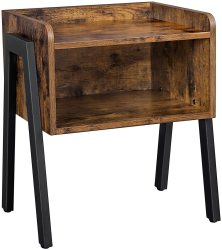 Lifespace Retro Industrial Nightstand Stackable Side Table Night Stand