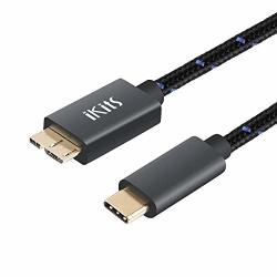 USB C To Micro USB 3.0 Cable Ikits Nylon Braided USB 3.1 Type C To Micro -b Cord GEN2 10G Compatible Macbook Pro Chromebook Pixel