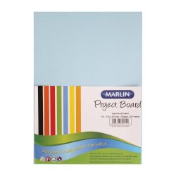 Marlin Project Boards A4 160GSMPASTEL Assorted- Pack Of 100