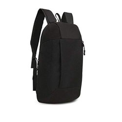 ??sunbona Mens Leather Canvas Backpack Large School Bag Travel Rucksack Sports Backpack Women Schoolbags Satchel Bag Black