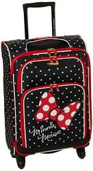 American Tourister Disney Softside Luggage With Spinner Wheels Minnie Mouse Red Bow 21-INCH