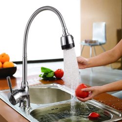 Kitchen 360 Swivel Spout Single Handle Sink Faucet Pull Down Spray Mixer Tap