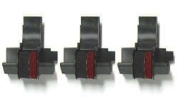 3 Pack - Compatible Seiko IR-40T Black Red Ink Rollers Works For Canon P170DH Canon P200DH Canon P200DHII Canon P200DHIII