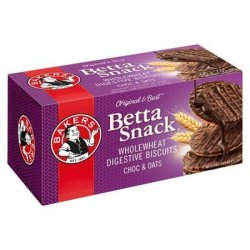 Bakers Betta Snack Milk Chocolate & Oats 200G