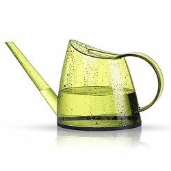 Junyimaoyi Watering Can 1.4L, Green Transparent Long Spout Watering Kettle Nordic Style Garden Watering Pot for Indoor and Outdoor Watering Plants and Potted Flowers 