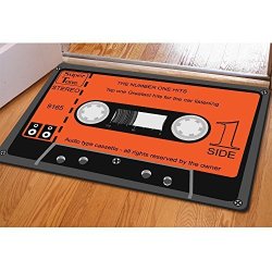 Yub Record Mat Beautifully Non-slip Mat Rugs 15.8 23.6 Inches Ultra-thin Carpet With Drawing 3D Design Music Tape For Bedroom Kitchen Bath C4384U