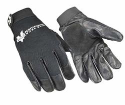 Valeo Industrial V257 Leather All-purpose Utility Work Gloves With Stretch Back VI3734 Pair Black 2XL