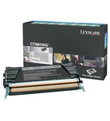 Lexmark C736 X736 X738 Black High Yield Return Programme Toner Cartridge 12k