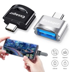 Essager USB Type C Otg Adapter USB C Connector USB C Type C To USB 3.0 Otg For Samsung Note S20 Ultra S10 Mi