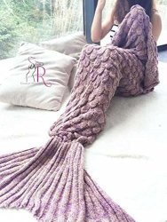 Cr Adult Mermaid Tail Blanket Crochet And Mermaid Blanket For Adult Super Soft All Seasons Sleeping Blankets