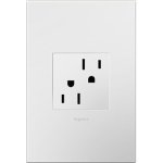 ARTR152W4WP Legrand adorne 15A Tamper-Resistant Outlet With Matching Wall Plate White Finish