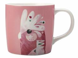 Maxwell & Williams Pete Cromer Coffee Cup tea Mug With 'galah' Design Porcelain Pink 375 Ml