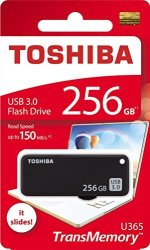 Toshiba USB3.0 Flash Drive 256GB USB 3.0 256G Flash Disk Transmemory U365 Slide Read 150MB S THN-U365K2560A4