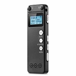 Digital Voice Recorder 8GB USB Professional Voice Recorder MP3 Player HD Recording Portable Auto Voice Activated Recorder Rechargeable Stereo Dictaphone Color : 1PCS