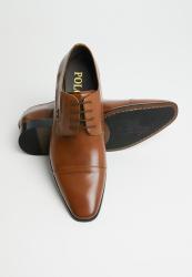 Polo Gibson Leather Toe Cap Formal Shoe - Brown