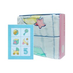 Mother's Choice Infants Cutwork Blanket Blocks Blue