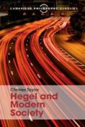 Hegel And Modern Society Paperback