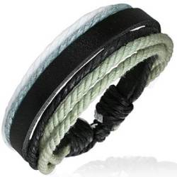 Rope Wrap Adjustable Leather Bracelet