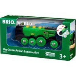 Brio World Big Green Action Locomotive Green And Black