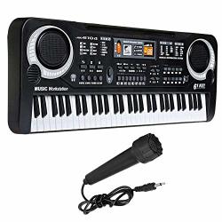 MINI Electronic Piano Furiger Digital Music Piano Keyboards 61 Key Portable Multi-function Electronic Musical Instrument With Microphone For Kids children toys gifts Teaching educate For Beginners