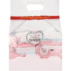 Clicks Made 4 Baby Baby Wipes 6 X 80 Wipes