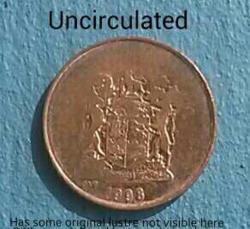 Very Rare Type Or Error 1998 Sa Unc 1c. Missing "south Africa-suid Afrika" Around The Coat Of Arms.