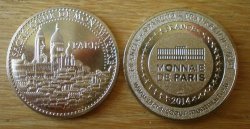 Medal Of Tourism France Church Sacre Coeur Of Montmartre 2014 By Monnaie De Paris Silver Color