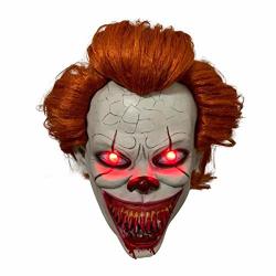 Xxf Glowing Pennywise Clown Mask Stephen King's It Mask Clown Evil Teeth It Stephen 2 Joker Mask Scary Halloween Cosplay Props.