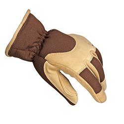 Ozero Winter Gloves With Deerskin Suede Leather Shell And Thermal Fleece Lining Inserted Thinsulate Insulated Cotton Layer - Keep Warm In Cold Weather Work