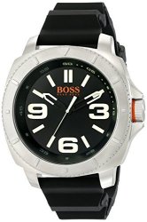 Boss Orange Men's 1513107 Sao Paulo Stainless Steel Watch With Black Silicone Band