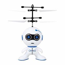 D1HHGJ Remote Control Induction Robot Aircraft Toy Intelligent Intelligent Movable Doll Flying MINI Remote Control Infrared Sensor Robot Flashing Light Toy Child Gift