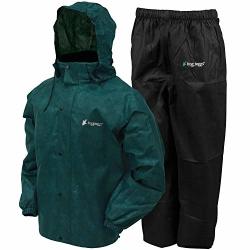 Frogg Toggs All Sport Rain Suit Dark Green Jacket black Pants Size Large
