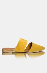 Ladies' Slip On Sandals - Mustard - Mustard UK 8