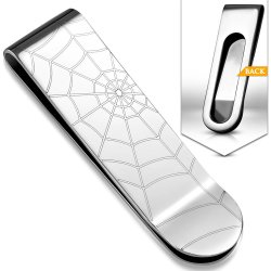 Stainless Steel Spider Web Money Clip