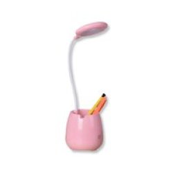 LED Rechargeable Desk Reading Lamp With Phone Holder Pink