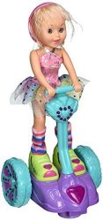 Fun Girl Figurine On A Motorized Wheeled Segway With Flashing Lights And Music By Dimple