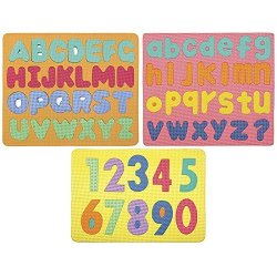 Wonderfoam CK-4470BN Magnetic Letters & Numbers Puzzles 3 Puzzles Per Set 2 Sets
