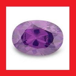 Cubic Zirconium - Rich Violet Oval Facet - 0.31cts