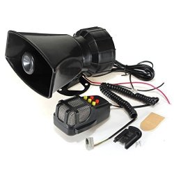 Av Supply Car Siren Speaker 50W 12V 5 Sounds 110DB Electronic Car Siren Vehicle Alarm Signal Horn Loudspeaker W MIC Pa Speaker System Amplifier