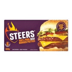Steers Burger Patty 600G