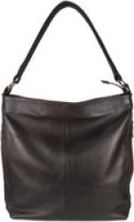 Icom Hobo Handbag With 3 Outer Zips Brown
