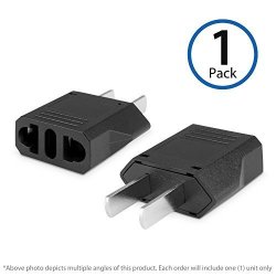 Boxwave European To American Outlet Plug Adapter Black Euro To Us Adapter - Type B