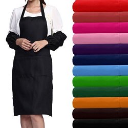 Plain Apron With Pocket For Chefs Cook Butchers Kitchen Cooking Craft Baking Cake Decorating