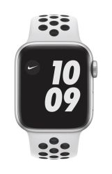 Nike Series 6 Gps Only 44MM - Silver Case With Pure Platinum black Nike Sport Band