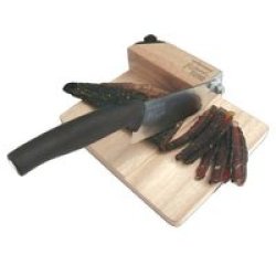 Mellerware Food Cutter Detachable Knife Wood Biltong King