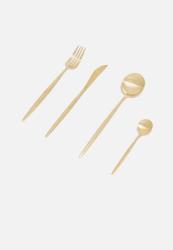 Nicolson Russell Dubai 16PCE Cutlery Set - Matte Gold