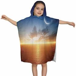 Moeeze-home Baby Bath Towels With Hooded Sunsky With Mo And Stars Alluring Horiz Ery Ntasy Artwork Beach Towel Girls Boys Baby Bath Towels With Hooded