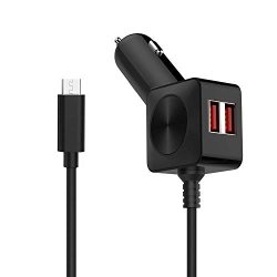 Fast Car Charger For Samsung S7 S6 Vogek Dual Car Charger Adapter With Built-in Quick Charge 3.0 Micro USB Cable For Samsung Galaxy S7 S6 S5