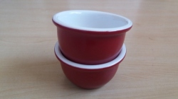 Small Round Red Ovenware Bowls