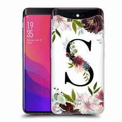 Official Nature Magick Letter S Monogram Garden Flowers 2 Soft Gel Case Compatible For Oppo Find X